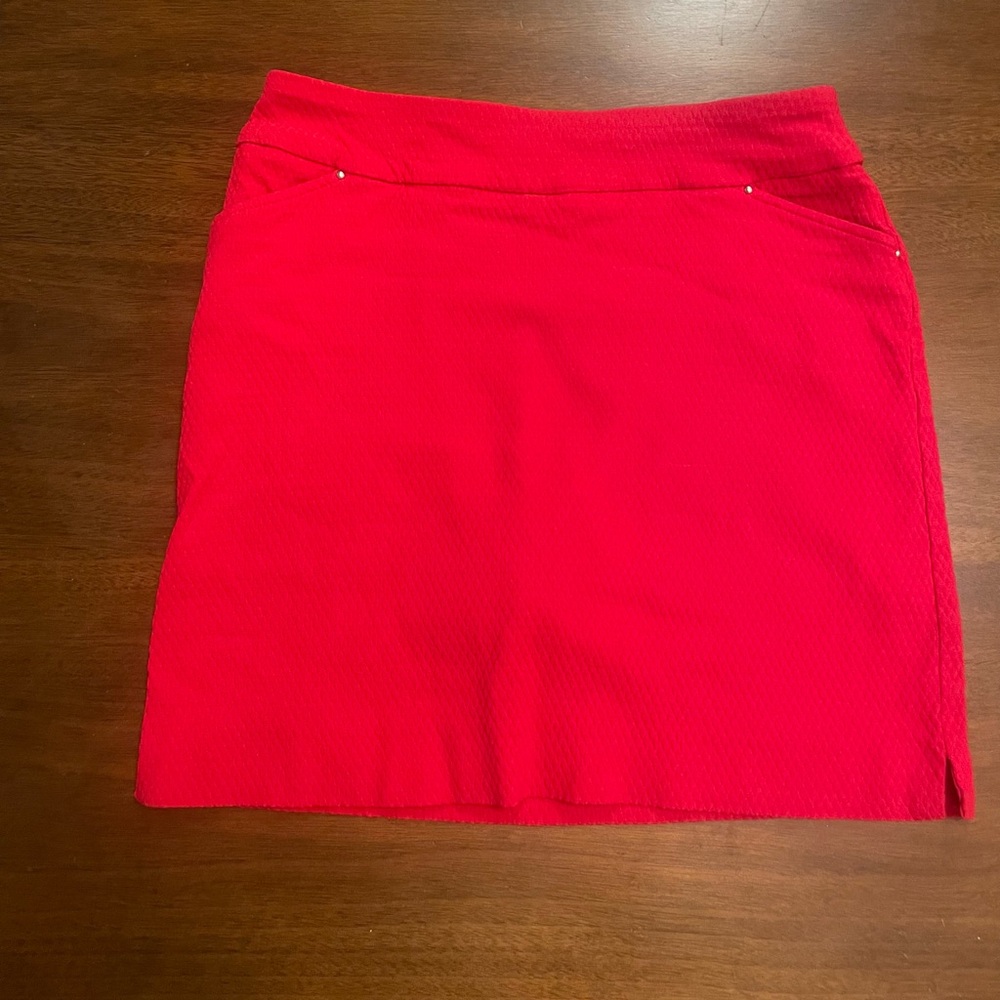 Westport Red Textured Pull-On Skort